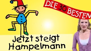 Jetzt steigt Hampelmann - Anleitung zum Bewegen || Kinderlieder