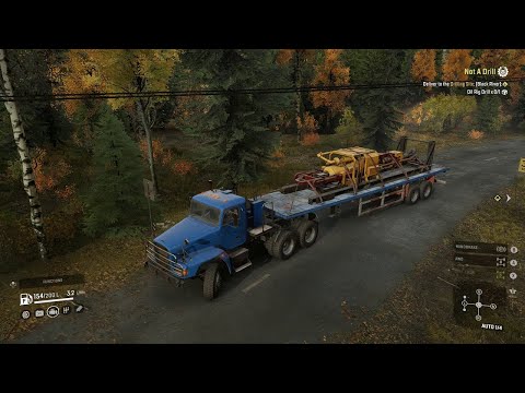 SNOWRUNNER Gameplay Walkthrough - Delivering oil rig drill to the drilling site - Part 13 (PS4)