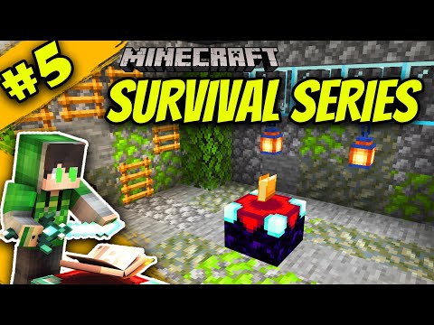 Spawner Xp farm and Enchantment room | Minecraft PE 1.20 Survival series ep 5 in Hindi