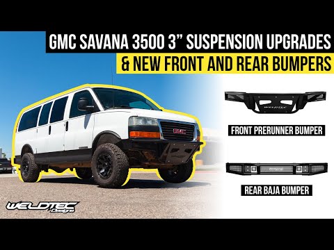 GMC Savana 3500 Gets 3" Suspension Lift Kit Mods & New Front and Back Prerunner Bumpers!