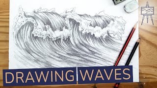 How to Draw Waves Step by Step #drawingtutorial