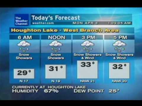 Houghton Lake Weatherstar XL- 4/06/09 1:08 AM EDT