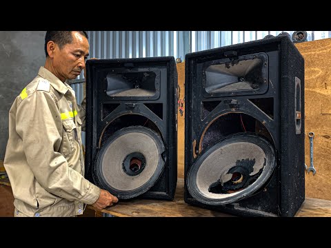 Help Fisherman Restore A Pair Of Seriously Damaged High Power JBL JRX-100 Speakers