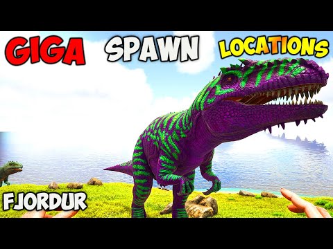 ALL GIGA Spawn LOCATIONS in ARK FJORDUR
