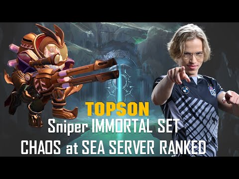 Topson sniper immortal SET at SEA Server Ranked Live at Twitch