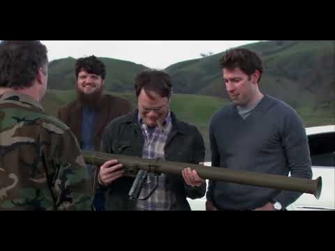 Dwight shooting with a bazooka- The Office US