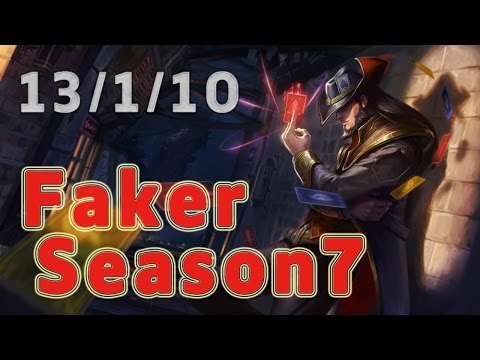 SKT T1 Faker Twisted Fate MID vs Zed Patch 7.8