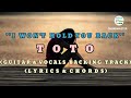 I Won't Hold You Back (1982) - TOTO (Guitar And Vocals Backing Track)