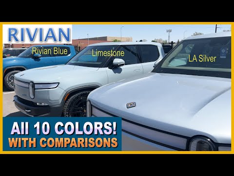 Rivian La Silver Vs Limestone