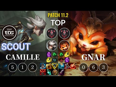 EDG Scout Camille vs Gnar Top - KR Patch 11.2