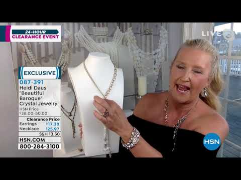 Heidi Daus "Beautiful Baroque" Crystal Lariat Necklace