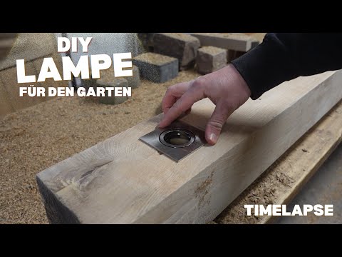 Lampe aus Balken selber bauen |  Zeitraffer
