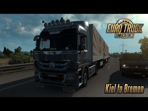 Euro Truck Simulator 2 1.35 - Mercedes-Benz Actros MP3 - Kiel (DE) to Bremen (DE)
