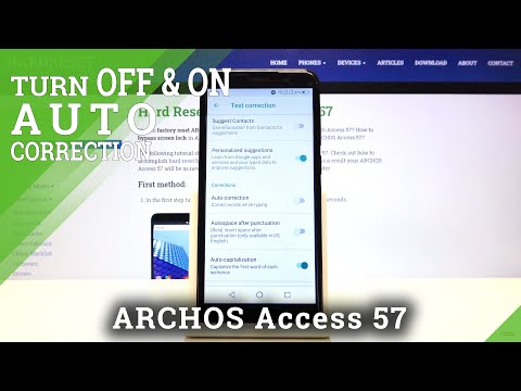 How to Enable Autocorrection in ARCHOS Access 57 – Text Correction Options
