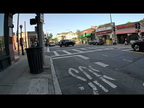 Boston 4K Walking Tour "Downtown" JP Jamaica Plain - Hot Area Restaurants Bus 39 and 41 Neighborhood