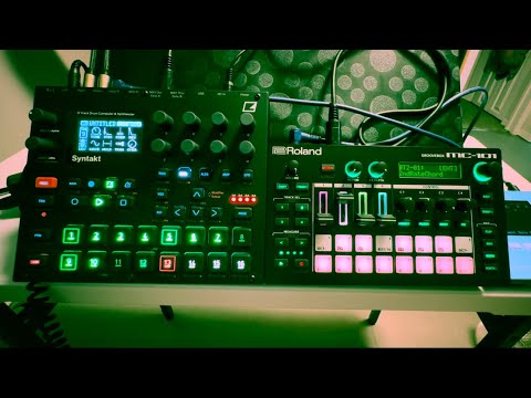 syntakt + mc-101 trying to rock some 90s trance rompler style