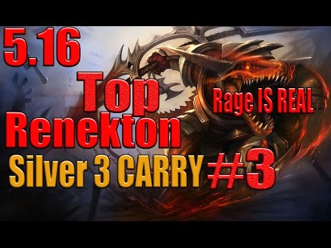 RENEKTON TOP Season 5 (Patch 5.16)|HOW TO CARRY SILVER 3|