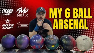 My 6 Ball Arsenal #storm #rotogrip #motiv