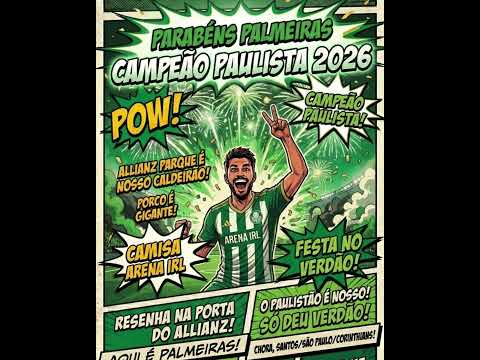 🔴PALMEIRAS CAMPEÃO PAULISTA 2026! FESTA E GOLS EM NOVO HORIZONTE !