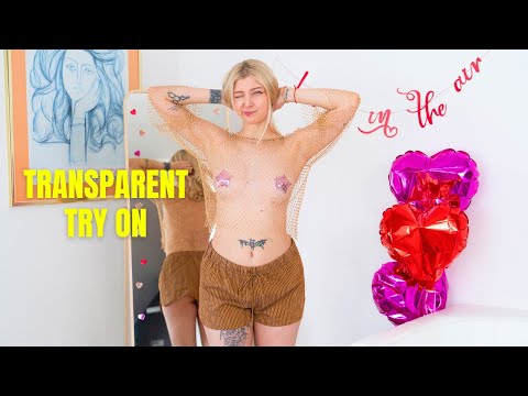 4K Transparent Fabric 2024 | Fishnet Try On Haul | Crop Top Try On Haul with Emili
