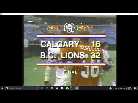 Calgary Stampeders at BC Lions 1983