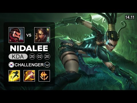 Nidalee vs Graves Jungle - KR Challenger - Patch 14.11 Season 14