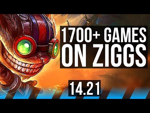 ZIGGS vs DIANA (MID) | 1700+ games | KR Diamond | 14.21