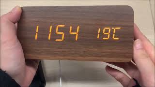 GINZER wooden alarm clock setting instruction