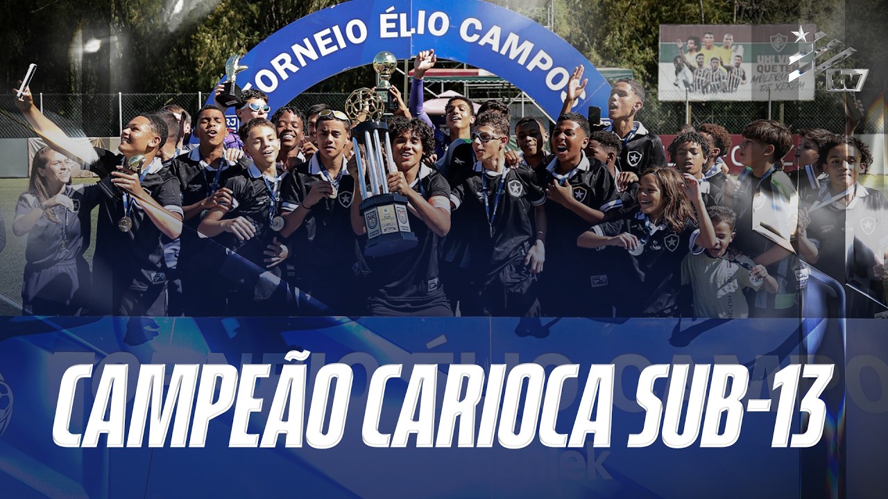 VÍDEO | Botafogo mostra lances e bastidores do título do Carioca Sub-13 conquistado em cima do Fluminense