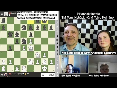 SM Nybäck - KvM Keinänen pikashakkiottelu 2023