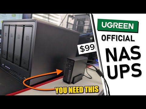 UGREEN UGREENUS3000, 12000mAh Uninterruptible Battery Power Supply Bundle NAS DXP2800 2-Bay Desktop NAS with 80TB Storage Capacity video review thumbnail
