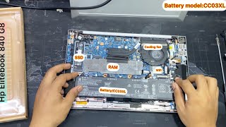 Hp Elitebook 840 G8 battery replacement. How to change hp 840 g8 battery.#hpelitebook#battery