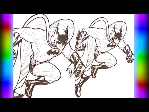 BATMAN Coloring Pages - Batman Flying #StrongBatman #coloredSuperhero #FlyingBatman