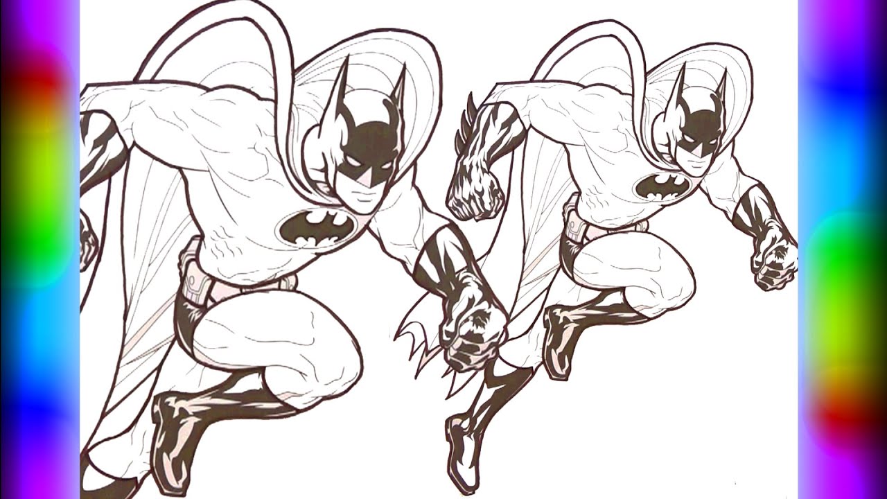 BATMAN Coloring Pages - Batman Flying #StrongBatman #coloredSuperhero #FlyingBatman