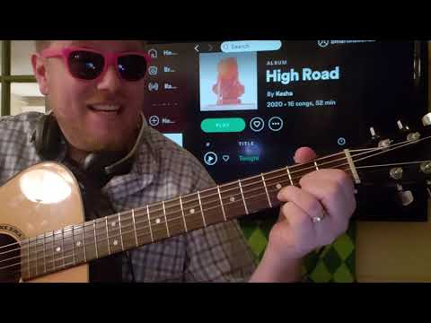 How To Play Tonight Kesha guitar // easy guitar tutorial beginner lesson easy chords