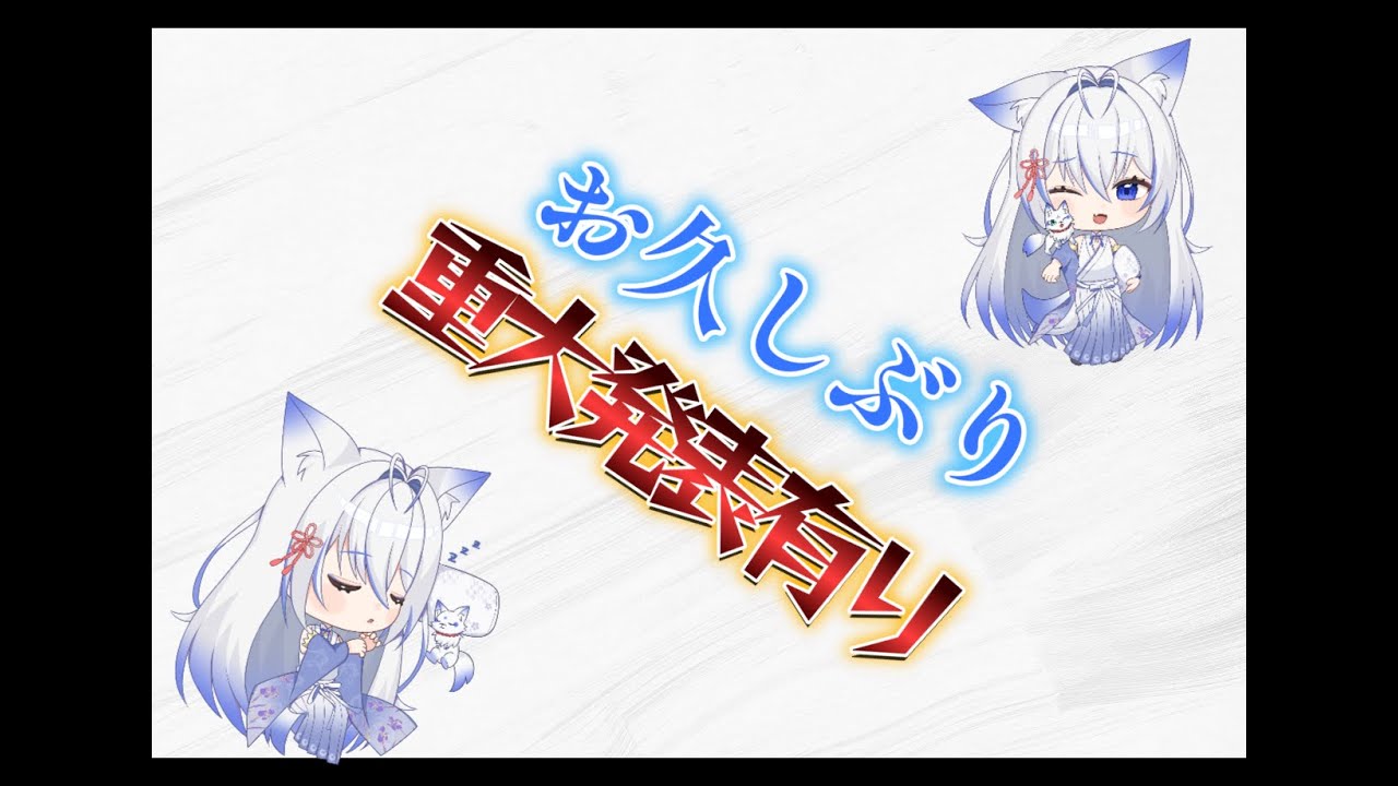 お久しぶりです！重大発表有り