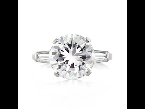 Mark Broumand - 5.45ct Round Brilliant Cut Diamond Three-Stone Engagement Ring