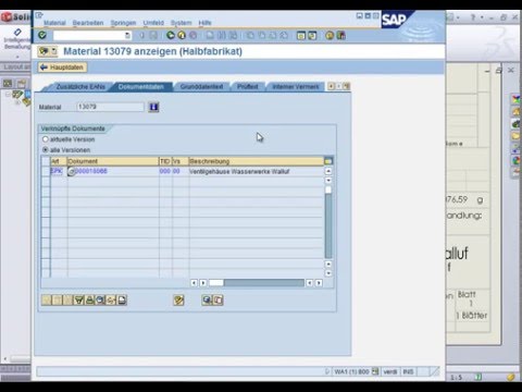Konstruktionsaufgabe 06: Verknüpfung Materialstamm - Dokumentinfosatz