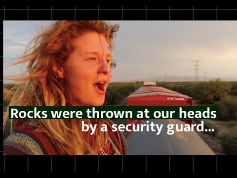 CARGO / FREIGHT train hopping in the Mexican desert - 'the train of death' from Mexico to America