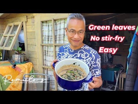 Laing: Fresh Taro Stalks and Leaves Stewed in Coconut Milk