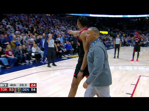 Scott Foster EJECTS Scottie Barnes with 28 seconds left in the 4th