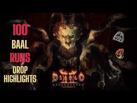 100 Baal runs - Diablo 2 Resurrected - Amazing drops - Drop highlights