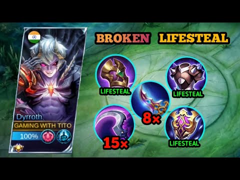 GLOBAL DYRROTH NEW BEST BUILD FOR ONE HIT IS HEREE!! | ENEMY THINK I'M USING CHEATS🔥