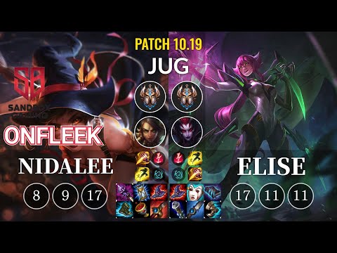 SB OnFleek Nidalee vs Elise Jungle - KR Patch 10.19