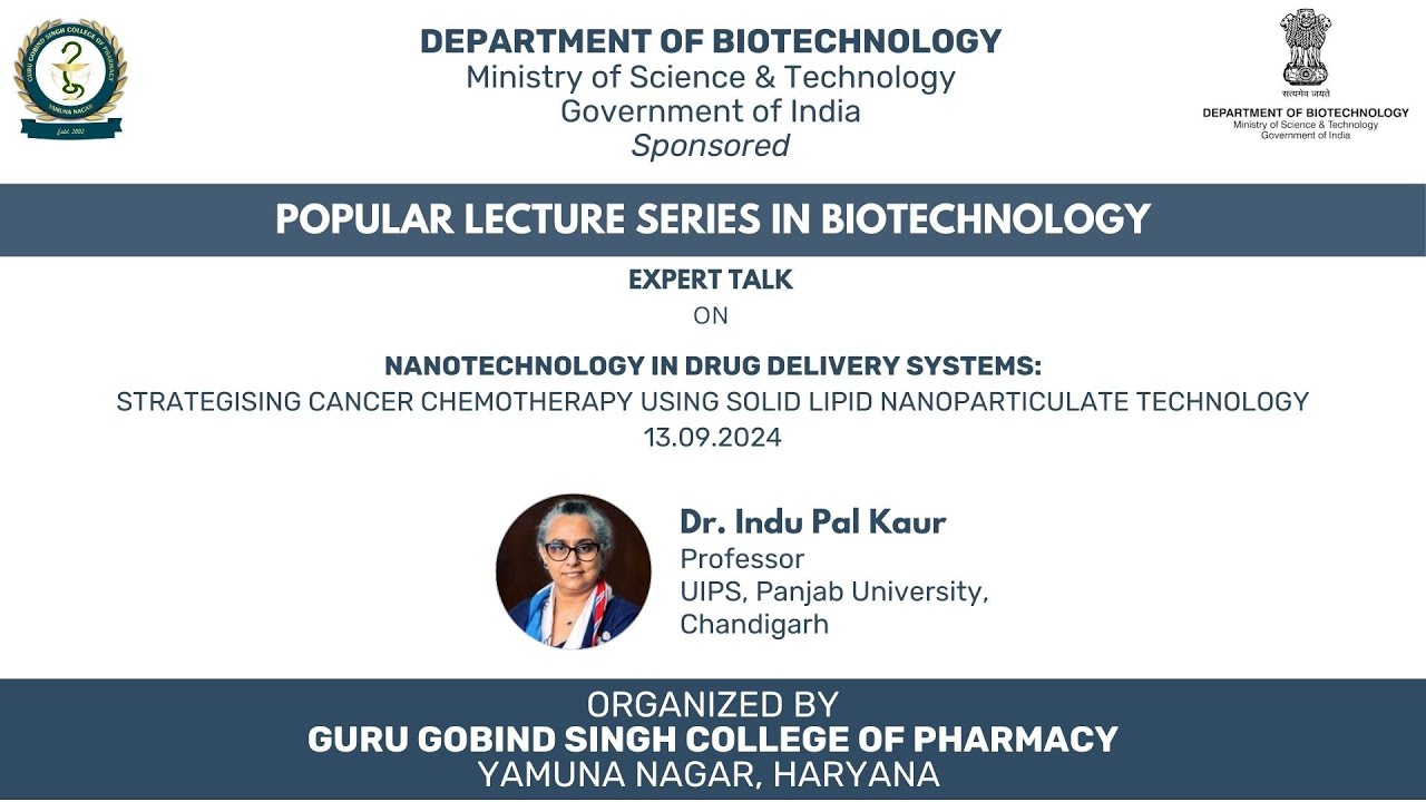 Popular Lecture Series in Biotechnology