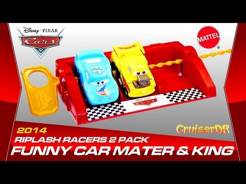 BRAND NEW Disney Pixar Cars 2014 Riplash Racers 2 Pack Funny Car Mater & The King from Mattel
