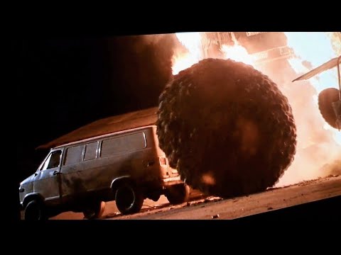 Giant critter ball runs over man! Critters 2 (1988)