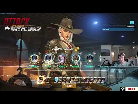 JAKE INSANE ASHE GAMEPLAY OVERWATCH SEASON 32 TOP 500