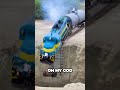 Unbelievable Train Stunt Mannequins Epic Ride into the Pit #bestfunnyvideos