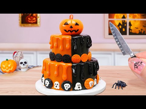 Amazing Halloween Chocolate Cake🎃How To Make Mini Pumpkin OREO Cake Decorating🎃Mini Cakes
